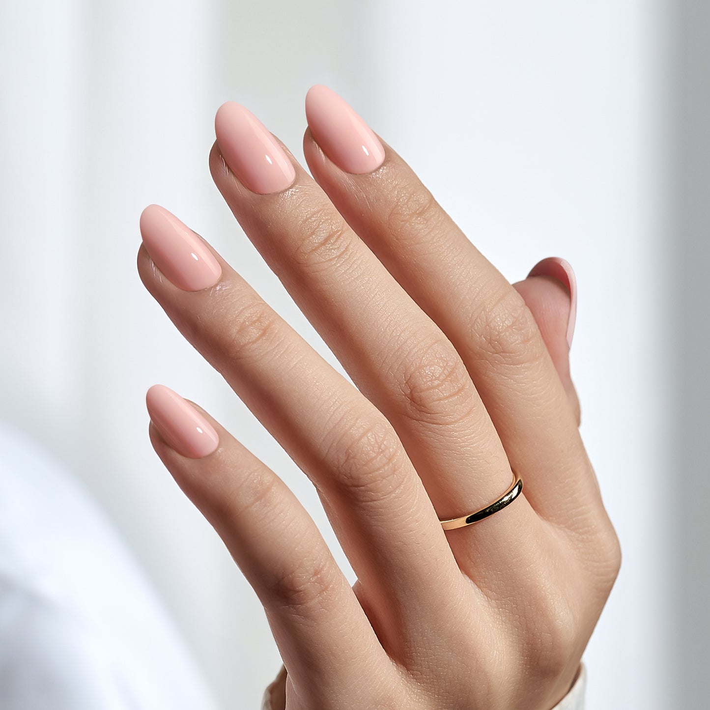 Milky pink Oval Medium