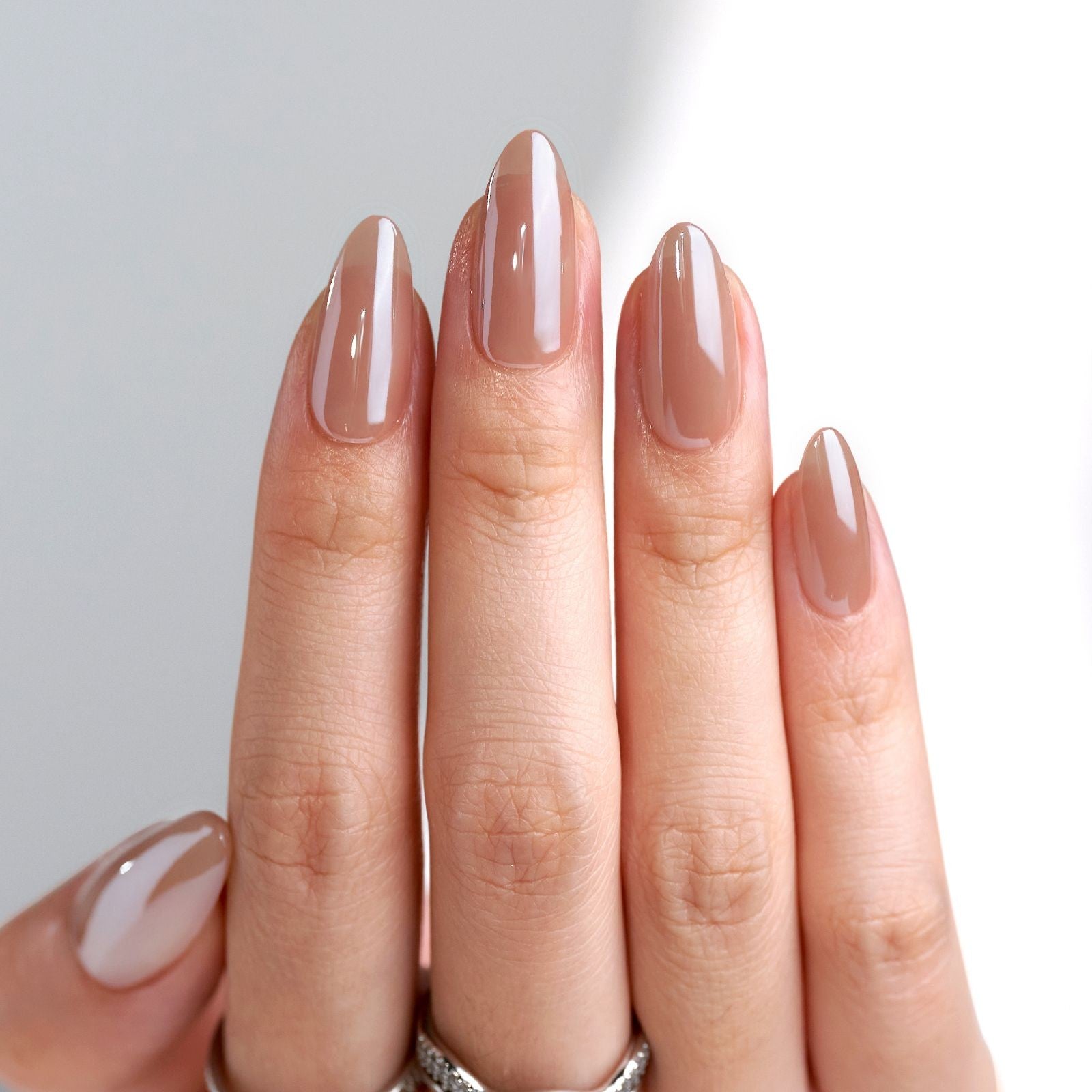 Shiny Brown Almond Long