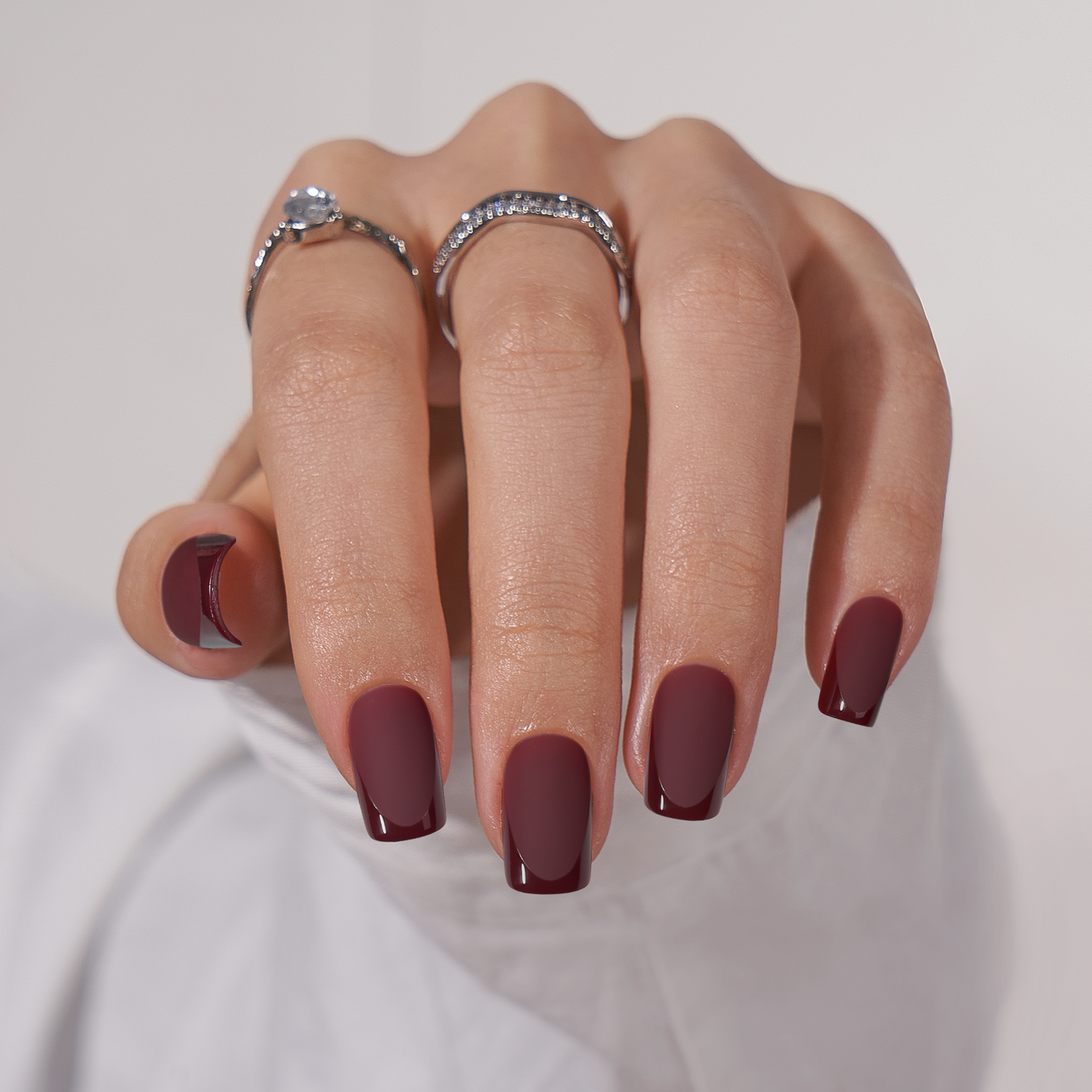 Matte Red French Square Medium