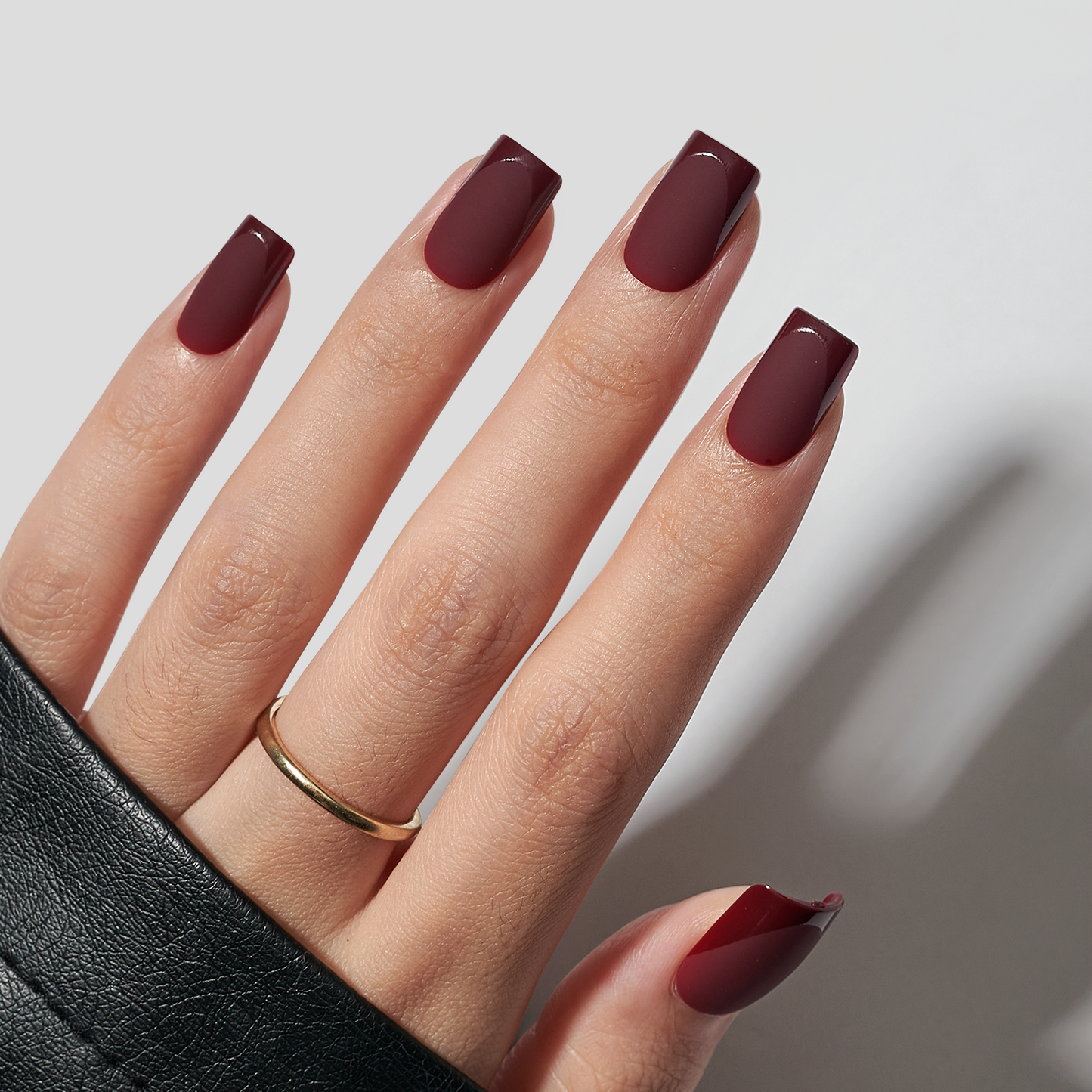 Matte Red French Square Medium