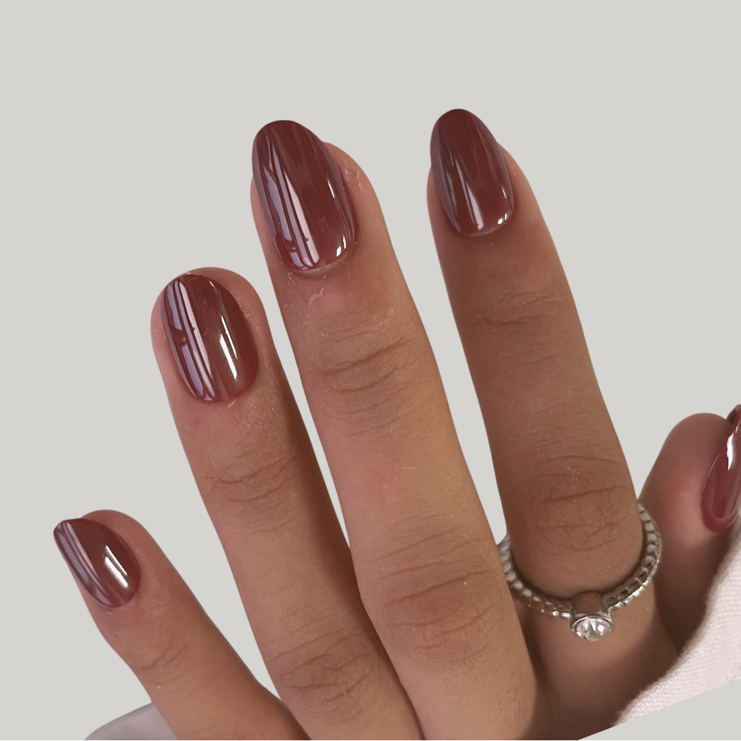 Autumn Glam Oval Press-On Nails