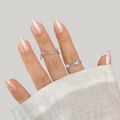 Clean Dots Almond Press-On Nails