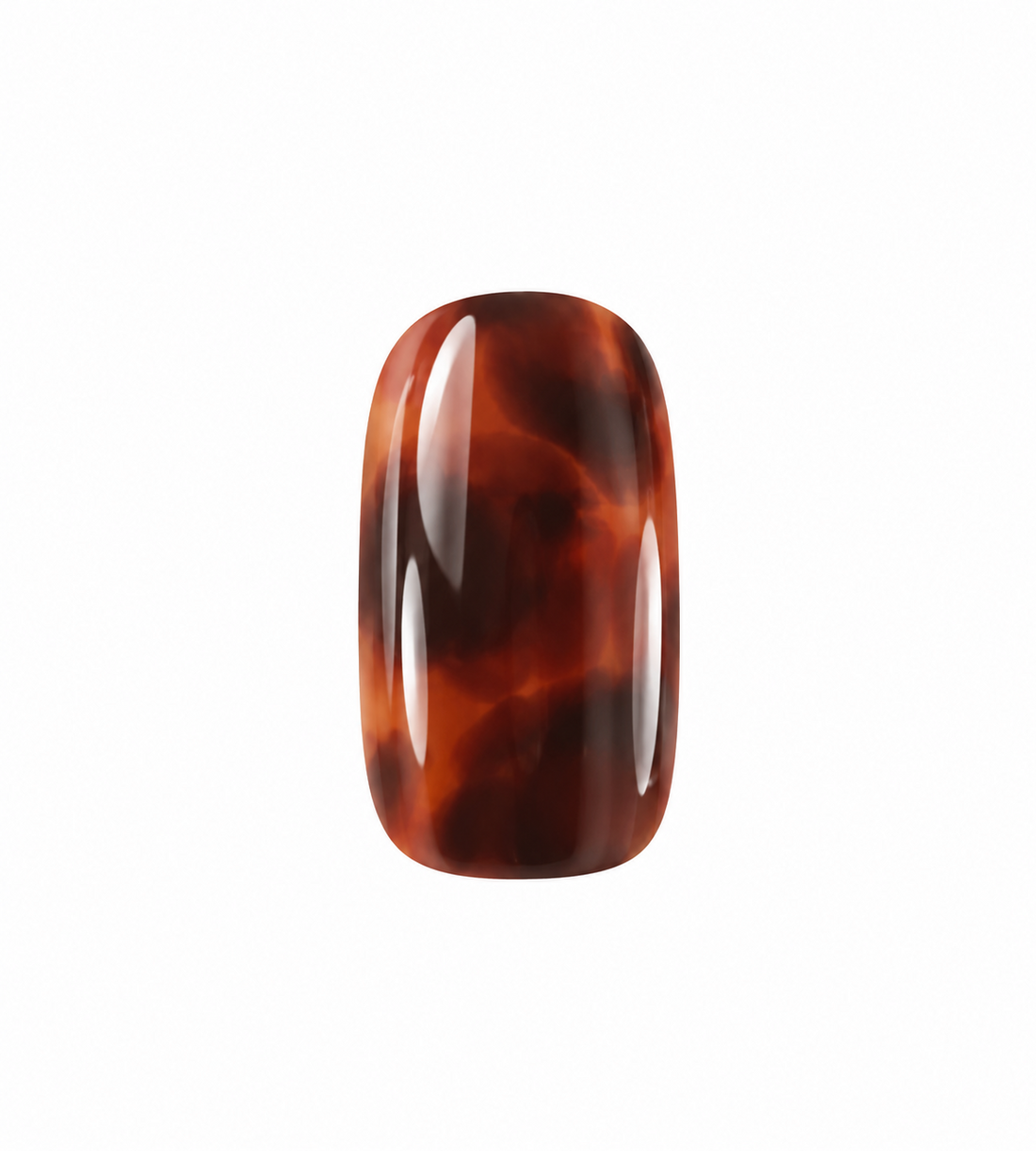 Tortoise Short Oval Press-On Nails